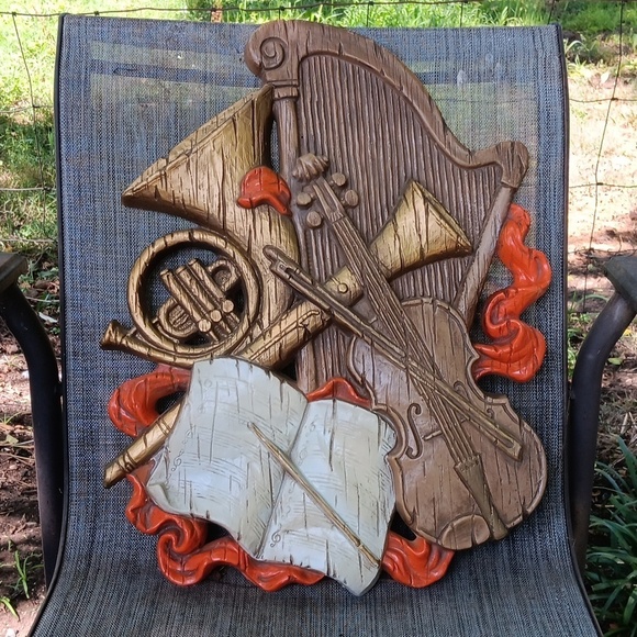 Vintage 1970s Homco Home Interiors music wall deco - Picture 1 of 2